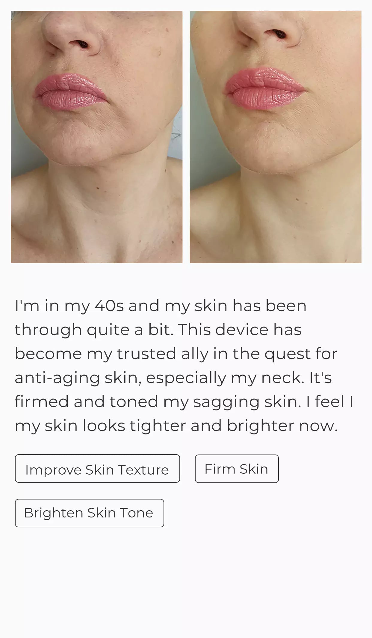 Good feedback from customer- Firm my skin